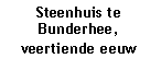 Tekstvak: Steenhuis te Bunderhee, veertiende eeuw